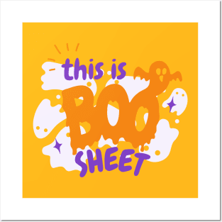 This is BOO sheet quote with ghost Posters and Art